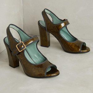 ANTHROPOLOGIE PAOLA D'ARCANO ITALY VERONA HEELS 38